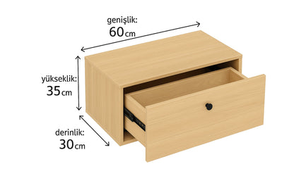 Çekmeceli Modül 60x30x35cm - Rafmod Modüler Raflar ile Değişen İhtiyaçlara Uygun Çözümlerraf