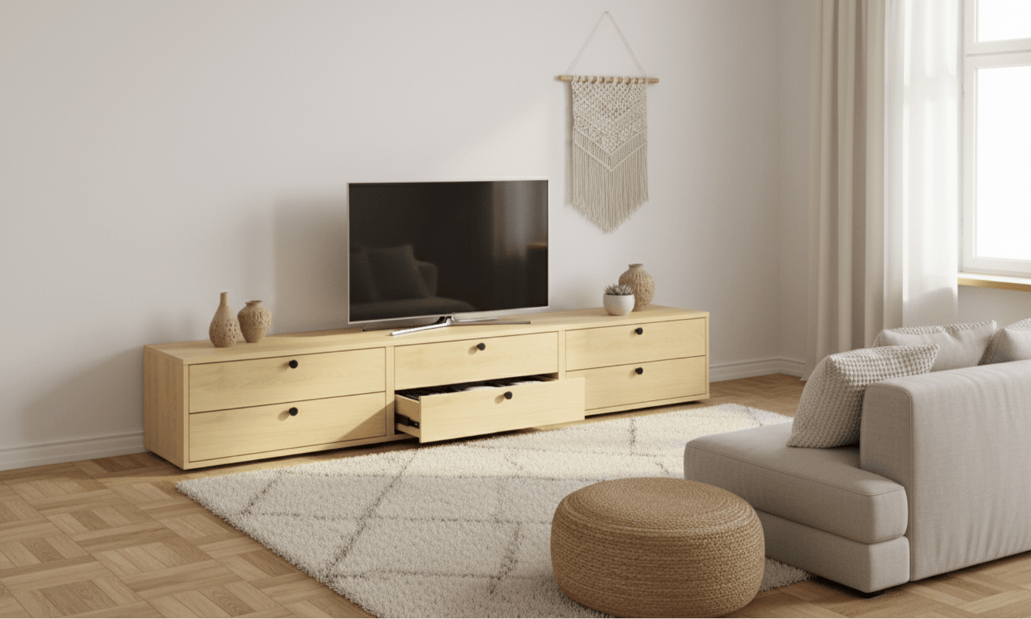 Çift Çekmeceli TV - Rafmod Modüler Raflar ile Değişen İhtiyaçlara Uygun Çözümlerraf