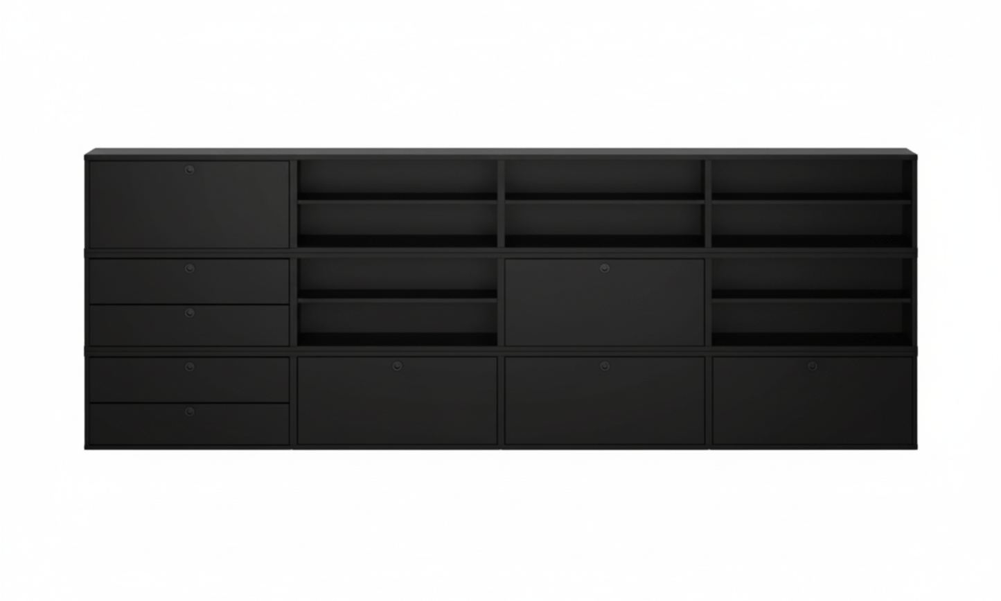 Geniş Vitrin - Rafmod Modüler Raflar ile Değişen İhtiyaçlara Uygun Çözümlerraf