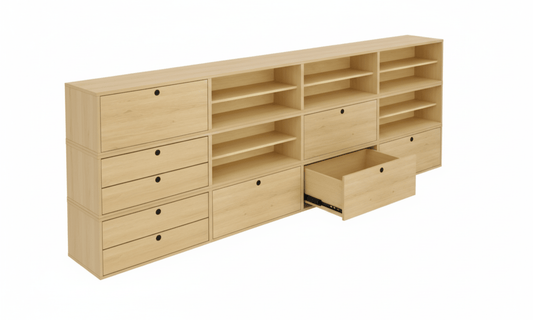 Geniş Vitrin - Rafmod Modüler Raflar ile Değişen İhtiyaçlara Uygun Çözümlerraf