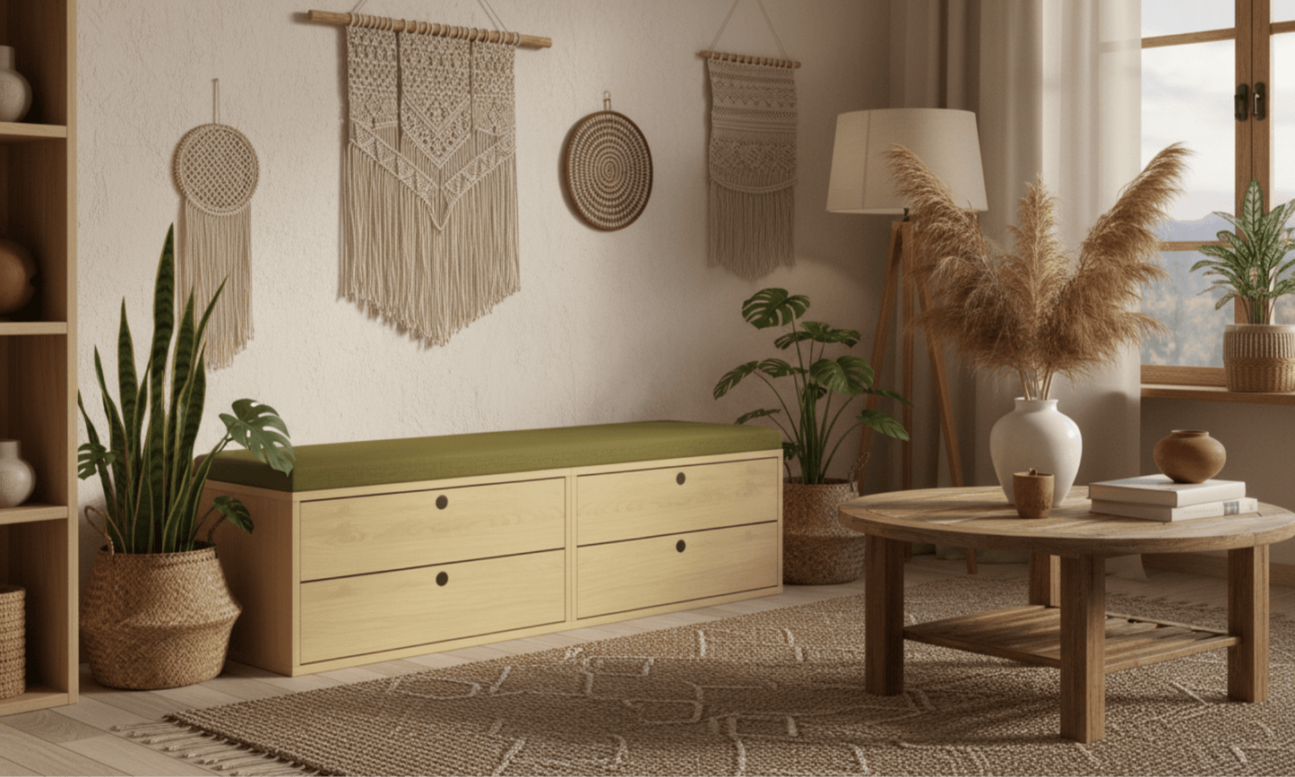 Minderli Çift Çekmeceli Uzun Bank - Rafmod Modüler Raflar ile Değişen İhtiyaçlara Uygun Çözümlerraf